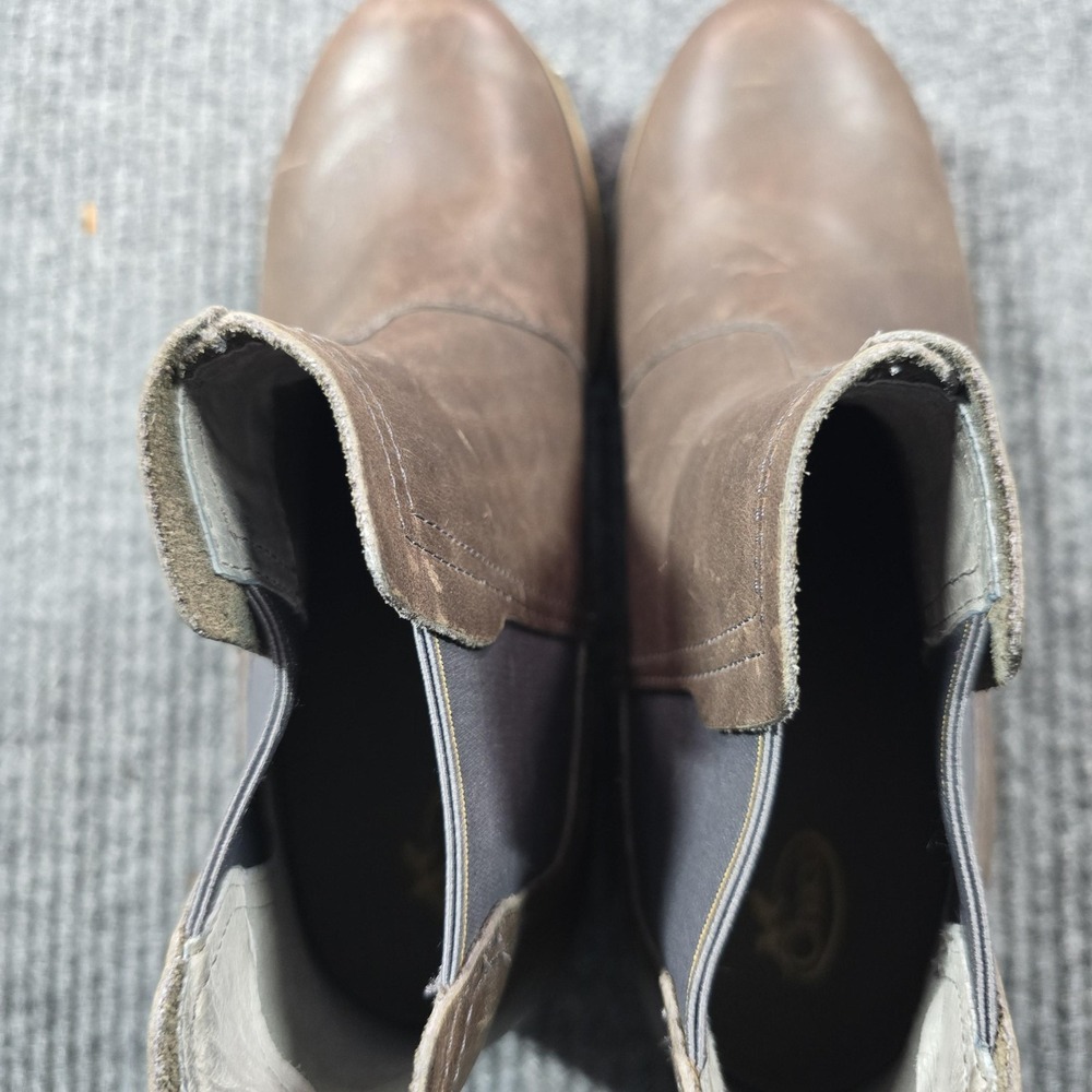 Chaco Boots Women Size 8.5 Brown Leather Fields Chelsea Ankle Lug Sole JCH107428 - Picture 11 of 13